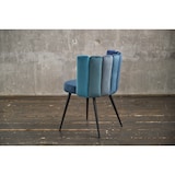 thumbnail of KAWOLA Stuhl JADA Esszimmerstuhl Velvet blau Fuß schwarz