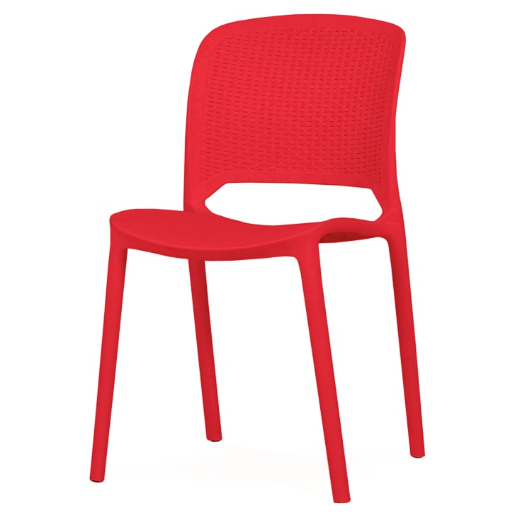 Pack 16 Cadeiras Montana Rattan Vermelho