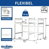 thumbnail of DanDiBo Verstellbares Mikrowellenregal Weiß 2 Stufig 40-64 cm Mikrowellen Regal 96683 Stehend Mikrowellenständer Küchenregal - Kopie