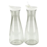 thumbnail of Glaskaraffe mit Deckel 1 Liter 2 Stück Weiß/Weiß
