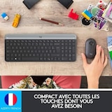 thumbnail of - Ensemble Clavier + Souris sans Fil et silencieux MK470 Ultra-fin - Disposition Compacte et Plate - Récepteur USB 2,4 Logitech