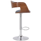 thumbnail of Conjunto de 2 bancos de bar Kingston em imitação de pele walnuss/grau