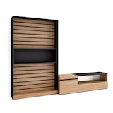 thumbnail of Conjunto de móveis TV, Mobiliário sala de estar, 260x35x186cm, Para televisores até 65", Estante para TV, Estilo moderno, Carvalho e preto _ 88_5