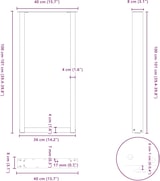 thumbnail of Helloshop26 - Set aus 2 modernen U-förmigen Bartischbeinen 40 x 100-101 cm mit verstellbaren Nivellierfüßen schwarzer Stahl 02_0057468