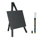 thumbnail of Securit® Mini Ardoise de table sur chevalet - Bois finition noir laqué - Feutre-craie inclus