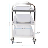 thumbnail of HELLOSHOP26 chariot de service acier affiné 3 étagères jusqu’à 150 kg desserte mobile cuisine