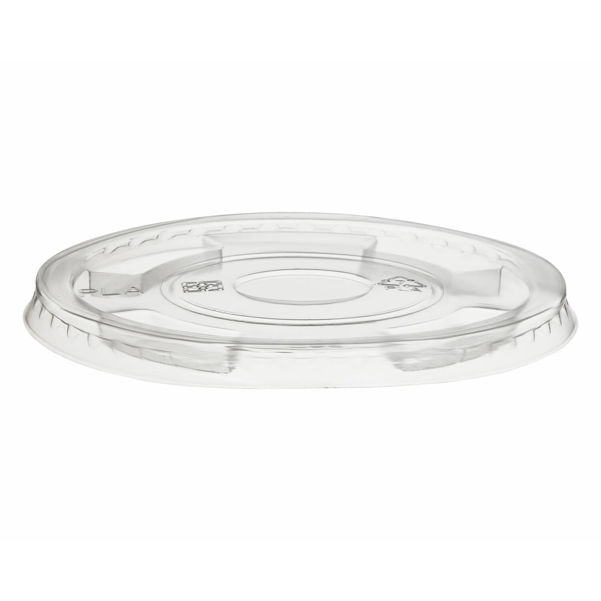300x BIO Deckel flach ohne Loch zu Becher O 96 mm Bio-Kunststoff (PLA)
