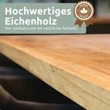 thumbnail of DELUKE® Massivholzplatte Eiche ERIK - 160x80cm | Tischplatte rechteckig Holzplatte Arbeitsplatte aus Massivholz
