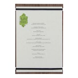 thumbnail of Securit® Porte-menu gamme noyer - Panneau en bois avec bandes élastiques