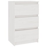 thumbnail of Table de chevet Blanc 40x29,5x64 cm Bois de pin solide