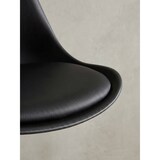 thumbnail of Skandinavischer Barhocker: Polsterung, Rückenlehne, X-Beine mit Metallring, Kunstleder-Sitzschale, Filzgleiter. 49x53x113 cm | Kadima Design