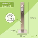 thumbnail of Medi-Inn Hygienetower Desinfektionssäule Edelstahl mit Desinfektionsspender und Tropfschale