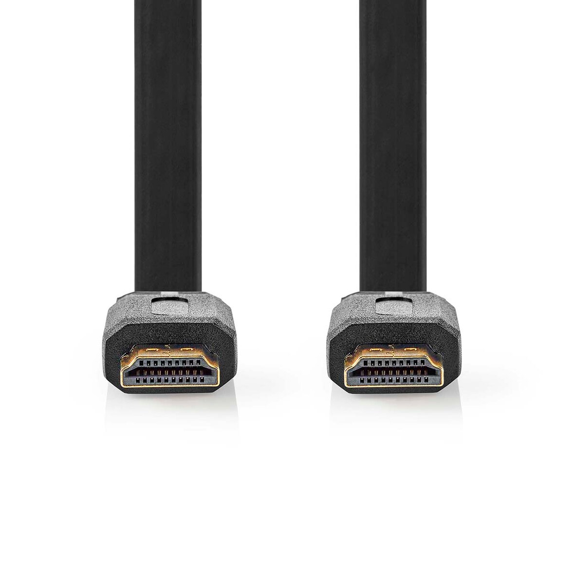 Nedis High Speed ​​HDMI  Kabel mit Ethernet - HDMI Stecker - HDMI Stecker - 4K@30Hz - 10.2 Gbps - 2.00 m - Flach - PVC - Schwarz - Label