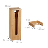 thumbnail of Relaxdays Toilettenpapierhalter Set, Bambus, 4 Rollen, WC-Rollenhalter Wandmontage & Ersatzrollenhalter stehend, natur