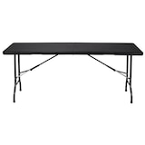 thumbnail of Mesa plegable, resistente al clima, con mango, apariencia de ratán, máx. 100 kg, negro