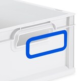 thumbnail of PROREGAL SparSet 5x Eurobox NextGen Color mit Auflagedeckel & Verschlüsse, HxBxT 32x30x40cm, 30L, Grau, Griffe blau offen, Eurobehälter, Box