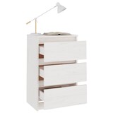 thumbnail of Table de chevet Blanc 40x29,5x64 cm Bois de pin solide