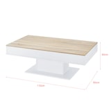 thumbnail of Helloshop26 - Table basse de salon avec 2 espaces de rangement 110 cm effet chêne blanc  03_0006148