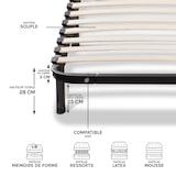 thumbnail of Sommier à lattes en métal  2 places  Coloris Noir  Livré en kit  180x200 cm SOMKIT OLYMPE LITERIE