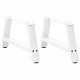 thumbnail of vidaXL Couchtischbeine A-Form 2 Stk. Weiß 70x(30-31) cm Stahl
