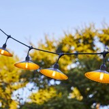 thumbnail of Guirlande lumineuse extérieure raccordable 18m avec 40 ampoules LED filament E27 blanc chaud VINTY LIGHT et abat-jour en métal style vintage