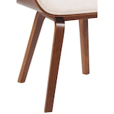 thumbnail of Chaise de salle à manger Beverley Tissu Noyer / Crème