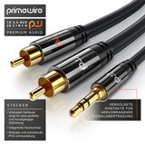 thumbnail of Primewire Cinch zu 3,5-mm-Klinke Audio-Kabel, Stereo HiFi Audio-Adapter mehrfach geschirmt, RCA zu AUX - 0,5m
