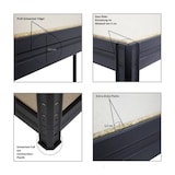 thumbnail of PROREGAL Etabli DINO réglable en hauteur, HxLxP 90x160x60cm, Capacité de charge 600kg, Noir, Etabli d’Atelier, Table de Travail & Bricolage