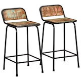 thumbnail of Tabourets De Bar Lot De 2 46x35,5x80cm Bois Massif Récupération