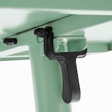 thumbnail of Table de terrasse carrée bistro inclinable en acier vert sauge 70cm - Oviala