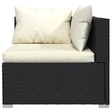 thumbnail of vidaXL 3-Sitzer-Sofa mit Kissen Schwarz Poly Rattan