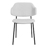 thumbnail of SalesFever Armlehnstuhl Bouclé 2er Set | Bezug Bouclé Stoff | Stuhlbeine Metall | B 54 x T 59 x H 83 cm | weiß – schwarz