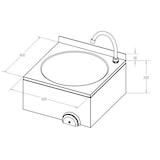 thumbnail of EASYLINE Handwaschbecken mit Kniebedienung, 400 x 400 mm