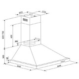 thumbnail of PKM Kaminhaube 9090-2H - 90cm, Edelstahl, Esse, Dunstabzugshaube
