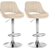 thumbnail of Set van 2 barkrukken Milet kunstleer creme/Metaal in chroomoptiek