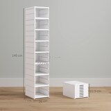 thumbnail of HOMCOM 8 cajas para zapatos apilables y portátil, zapatero plegable con puertas transparentes, hasta talla 43, no requiere montaje, blanco