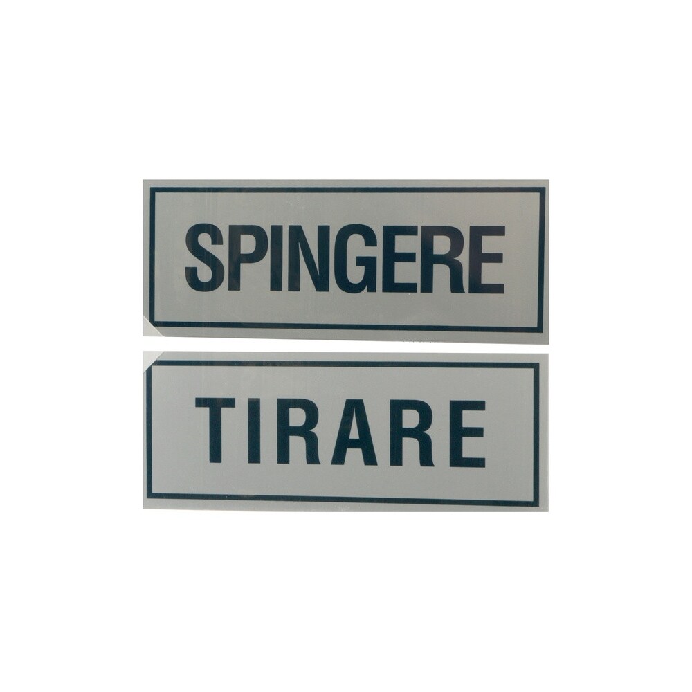 Juego de 2 letreros adhesivos "Empujar/Tirar", 15x6 cm