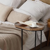 thumbnail of Max Home Mesa Lateral Oval Metal e Madeira 45x30x60 cm