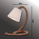 thumbnail of Näve Tischleuchte mit Textilschirm "Rope" h: 35cm l: 26cm b: 18cm