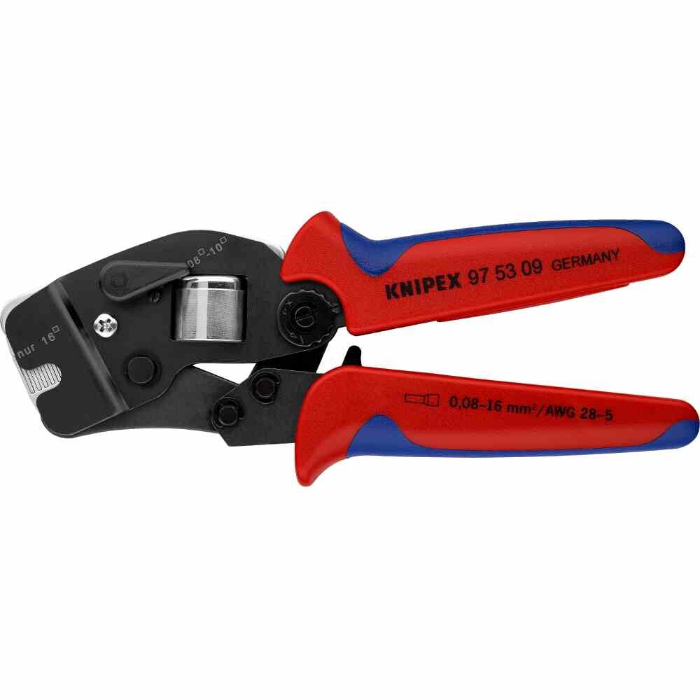 KNIPEX Kerbzange, mechanisch, Aderendhülsen, 0,08-10 + 16 mm², Kerbung