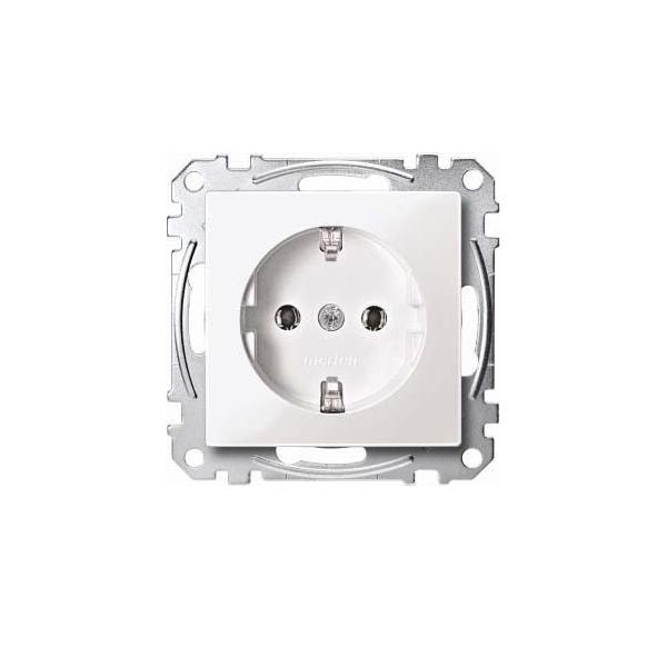 Merten SCHUKO-Steckdose pws/gl MEG2301-0319