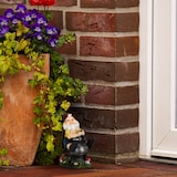 thumbnail of Relaxdays Gartenzwerg mit Laterne, wetterfest, frostsicher, HxBxT: 15x7,5x10,5 cm, Gartenfigur Wichtel, Kunststein, bunt