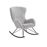 thumbnail of SalesFever Schaukelstuhl | Bezug Lammfelloptik | B 70 x T 94 x H 102 cm | Hellgrau