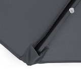 thumbnail of Kingsleeve Sonnenschirm 270 cm mit LED Beleuchtung UV Schutz 80+ Schutzhülle Solar Neigbar Kurbel Anthrazit