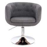 thumbnail of SVITA PANAMA  Retro Loungestuhl Cocktailsessel Tellerfuß Metall Stoffbezug Grau