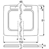 thumbnail of DURO 2000 SI Rahmen, 2f, weiß, glänzend, horizontal, Textfeld/Beschriftungsfläche, Kunststoff, geeignet für Geräteeinbaukanal