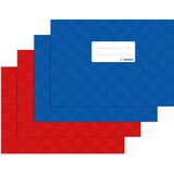 thumbnail of Heftumschläge A5 quer Kunststoff 2x blau + 2x rot, gedeckt