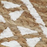 thumbnail of vidaXL Teppich Handgefertigt Jute Weißer Druck 120 cm