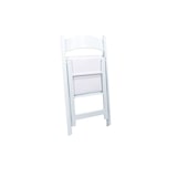 thumbnail of Hochzeit Klappstuhl polypropylen weiß, kunstlederpolster sitzfläche, 45x45x78cm (BxTxH), 50220