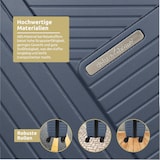 thumbnail of 3tlg. Hartschalenkofferset mit Schloss KENDO ABS Material, Hartschalenkoffer mit Rollen Trolley Koffer Reisekoffer Reisekofferset Gepäck, Blau